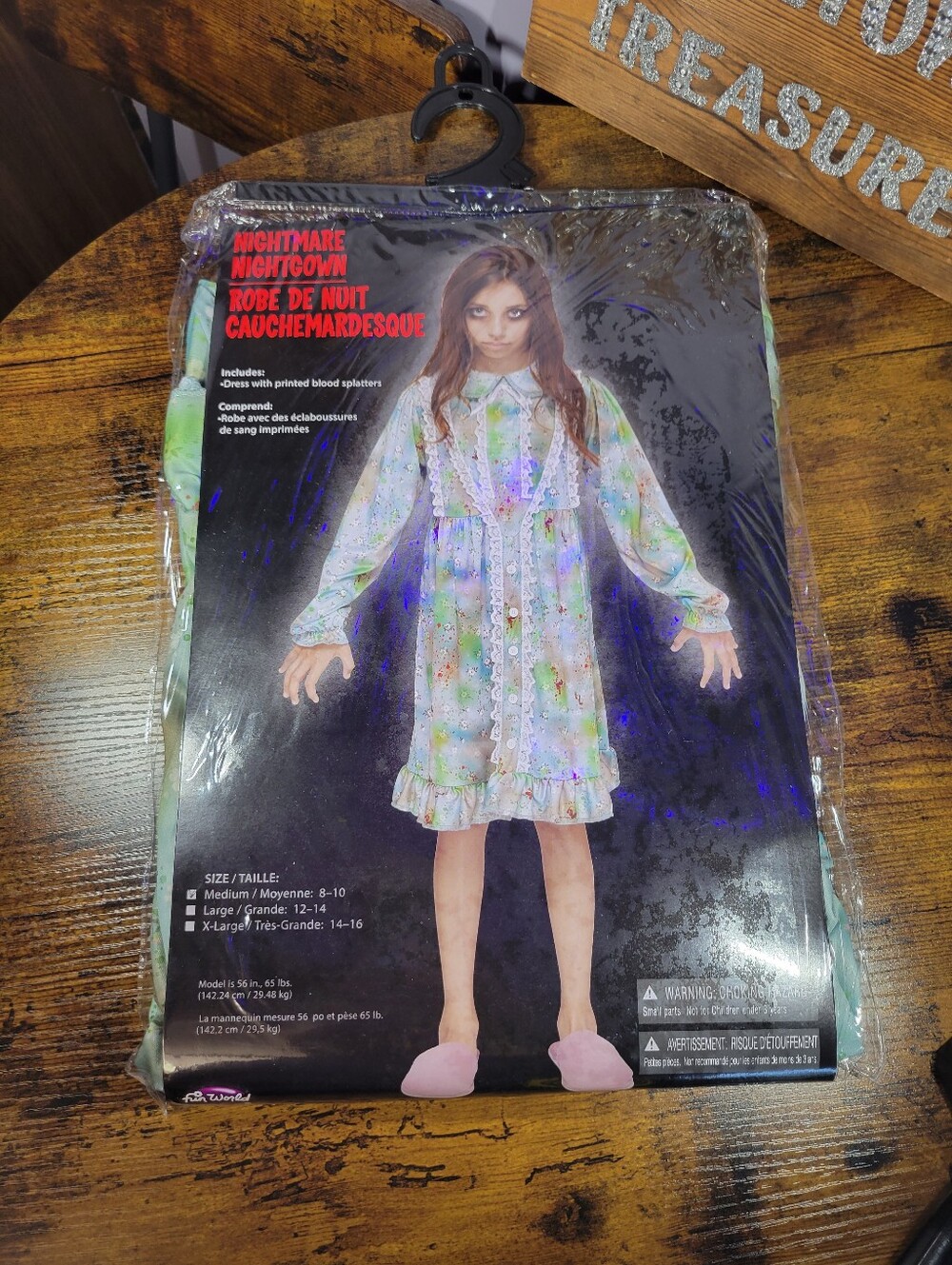 Nightmare Nightgown Kids size medium Halloween Costume - Pastel Multi